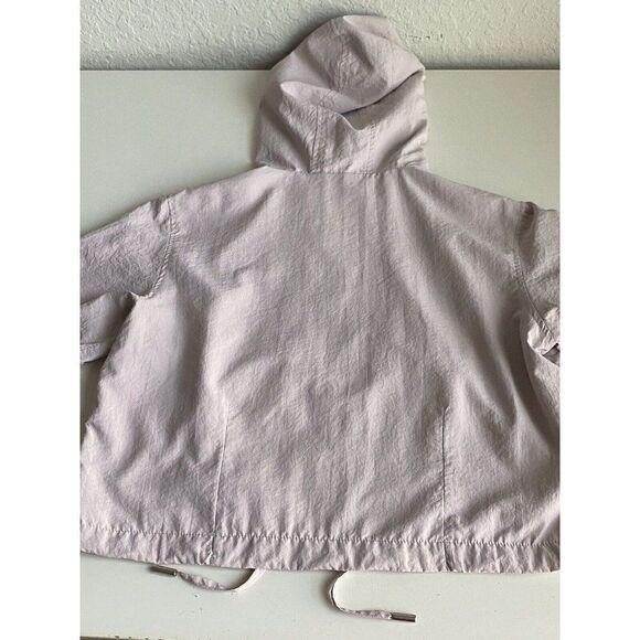 PULL & BEAR Windbreaker Full Zip Hooded Dusty Rose Jacket Women’s Sz S - Picture 14 of 15